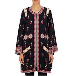ULLA JOHNSON EMBROIDERED BEADED COAT KAFTAN STYLE